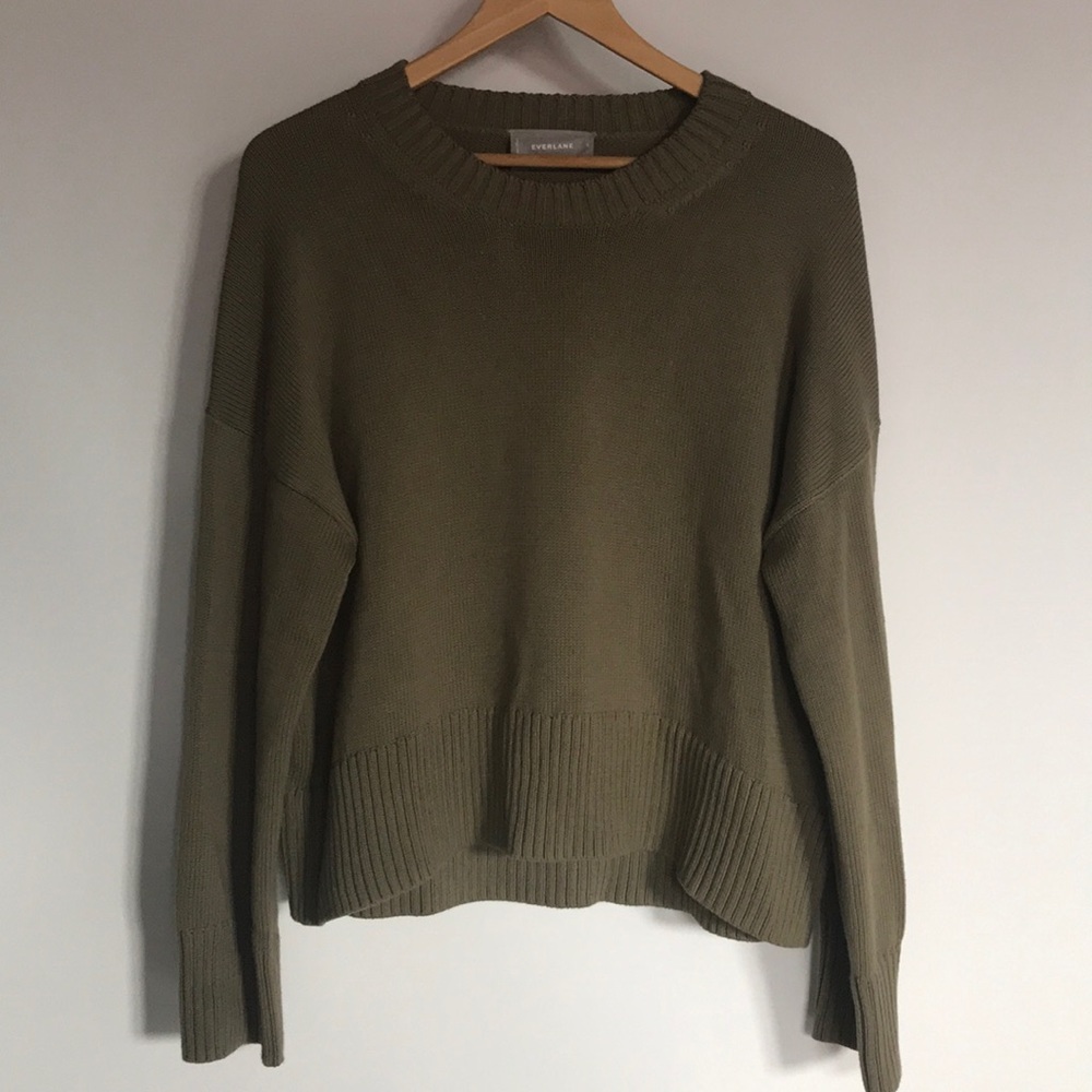 Everlane Soft Cotton Square Crew Sweater S